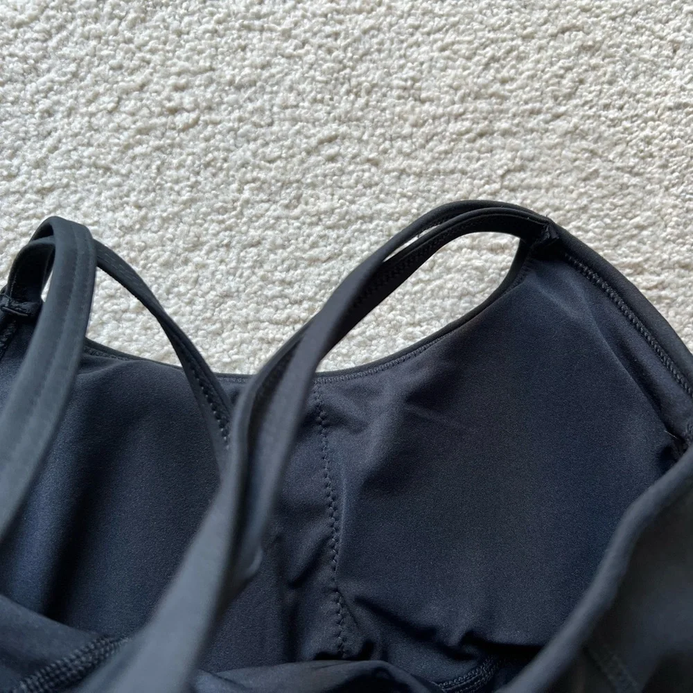 Abercrombie & Fitch YPB SculptLUX Strappy-Back Mini Dress Black Built In Shorts - Picture 12 of 16